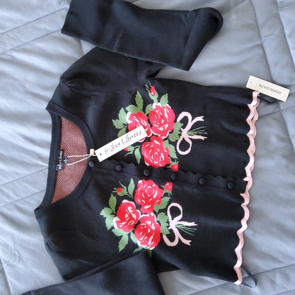 🍋*HP 6/9**1 Med Left!!**For Love and Lemons Donella Knit Cardigan - Picture 13 of 16